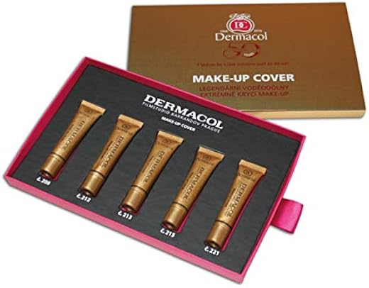 Dermacol Make-up Cover - Waterproof Hypoallergenic Foundation,Set of 5