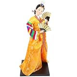Koreanische sammlerpuppe – leuchtendes farbdesign, zartes und einzigartiges design, bietet ihnen visuellen komfort, kann künstlerische wohnzimmeratmosphäre schaffen, handgefertigte hanbok-puppendekoration