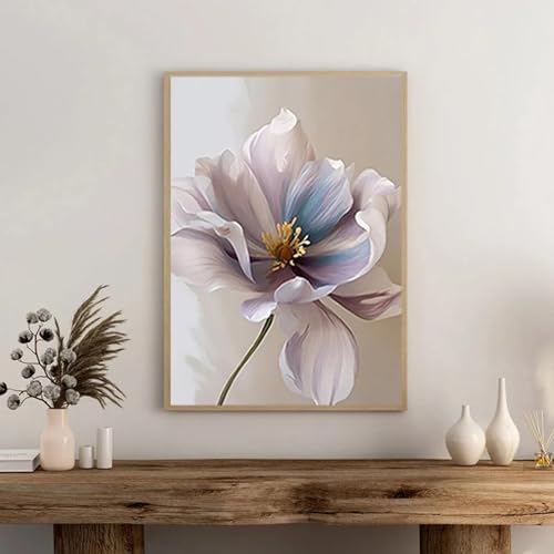 Affiche pivoine mauve pastel pour une ambiance zen à la maison