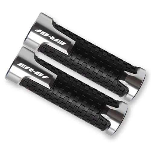 Poignées de guidon Kawasaki ER6F en aluminium CNC et gomme premium
