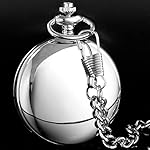 Tiong Smooth Pocket Watch,Personalized Pocket Watch,Customized Watches for Men,Engraved Pocket Watches for Father‘s Day with Chain - Image 2
