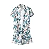 Sexe : homme VYLYNL Ensemble de vacances d\'été pour hommes, grande taille, couple, marque de mode, manches courtes, chemise à fleurs, ensemble décontracté deux pièces ensemble chaud body costume hommes, t, 3XL