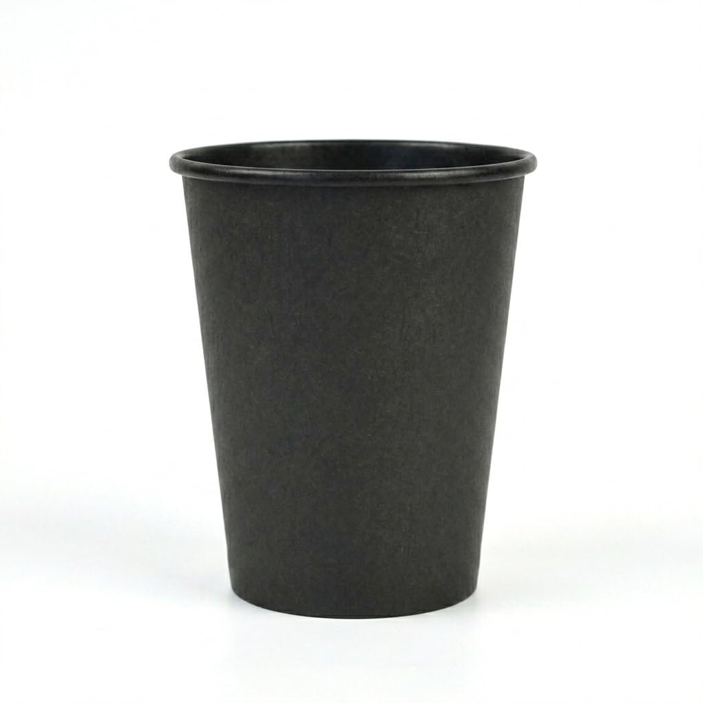 pz 1000 bicchieri 8/9 oz (250 ml) in carta colore nero ideali per bevande fredde succhi e granite