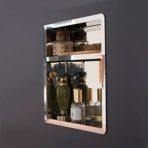 Componendo Bathroom Shelf, Wall Mounted Shower Shelf, 30 x 30 cm in Stainless Steel, Shower Niche, Made in Italy (Polished with Internal Shelf) Cover