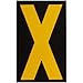 Brady 5890-X, 58939 Bradylite Reflective Number and Letter, (12 Packs of 25 pcs)