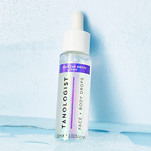 Tanologist Self-Tan Drops Dark – Selbstbräuner Tropfen für Gesicht & Körper – Mischbar mit Pflege – Anpassbare Bräune ohne Streifen – Vegan & Clean – Keine verstopften Poren