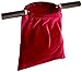 Velvet Church Tithe Offering Bag with Wooden Handles, Maroon, 11 1/4 Inch