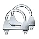 Glarks 2Pcs Auspuff U-Klemmen 38MM (1-1/2in) Auspuff Auspuff Klemmen Design mit Sattelflansch für Auspuff Endrohr
