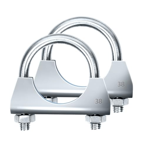 Glarks 2 colliers échappement U 38MM tuyau silencieux