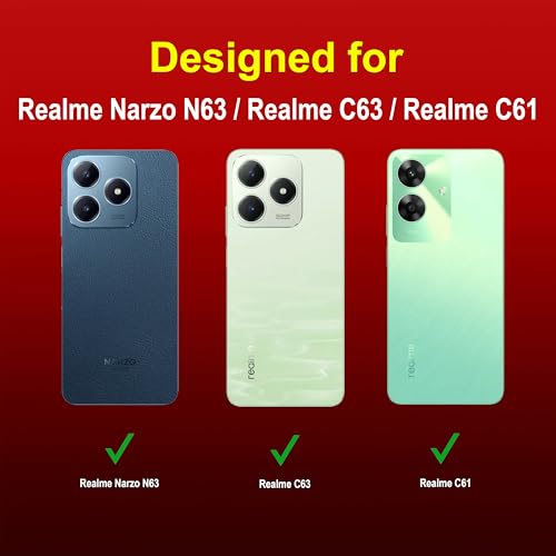 Image of Zapcase Back Case Cover for Realme Narzo N63 | Compatible for Realme Narzo N63 Back Cover | Liquid Silicon Magic Case with Camera Protection | Red