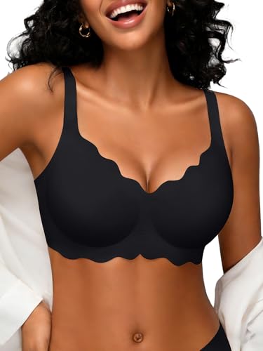 Image of Womens Wireless Jelly Bras No Underwire Support Push Up Removable Straps (U /Cross /Halter) Everyday Sports Bra