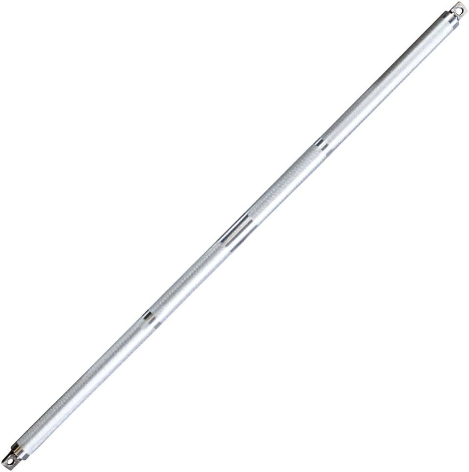 Body-Solid MB100A Aluminum Double Swivel Bar for Dual-Stack Functional Trainers, Knurled Grip 220lbs Weight Capacity, Perfect For Shoulder Presses, Biceps & Triceps Exercises, 42 in long