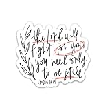 Swaygirls Bible Verse Stickers | Be Still Sticker | Exodus 14:14 Decal | Christian Stickers About Faith, God, Jesus, Scripture | Waterproof Vinyl Stickers for Laptop, Water Bottle, Notebook