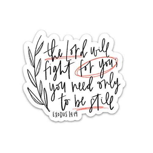 Swaygirls Bible Verse Stickers | Be Still Sticker | Exodus 14:14 Decal | Christian Stickers About Faith, God, Jesus, Scripture | Waterproof Vinyl Stickers for Laptop, Water Bottle, Notebook