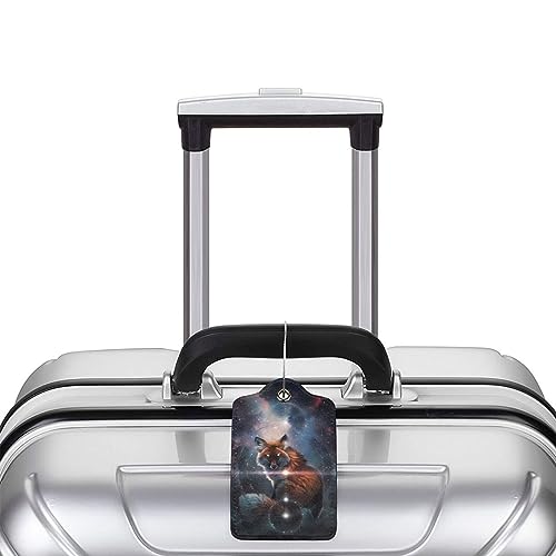 Étiquette de bagage Fox On The Galaxy pour valise et vacances