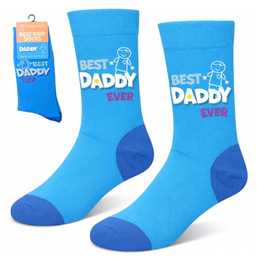 Happy Pairs Dad Socks Mens Novelty Socks Size 6-10 Birthday Gift for Dad Best Daddy Ever Socks Gift from Daughter Son Stocking Filler