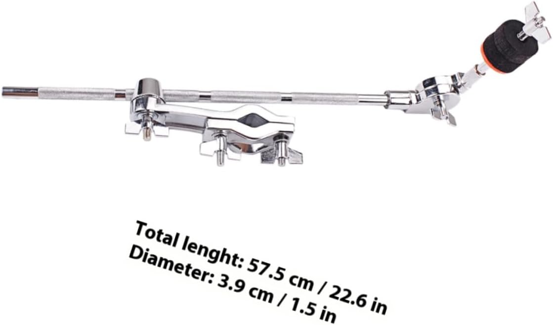 ULTECHNOVO Adjustable Drum Extension Boom Arm with Metal Clamp Holder Cymbal Extension Arm for Drum Set Hardware Accessory for Percussion Mounting