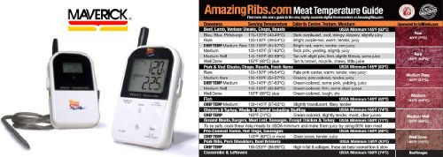Maverick ET732 Wireless Grill/Meat/BBQ Thermometer + Meathead Temperature Magnet