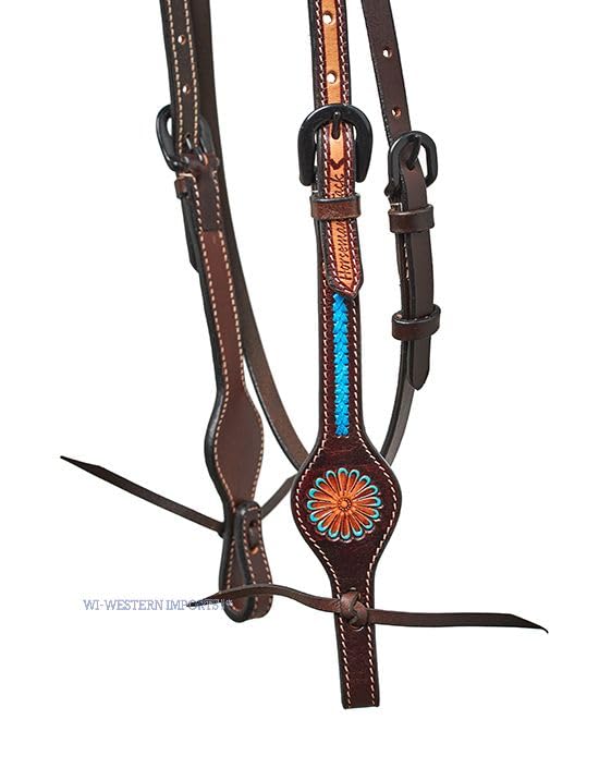 Horseman´s Tack Westerntrense m. türkisen Blumen