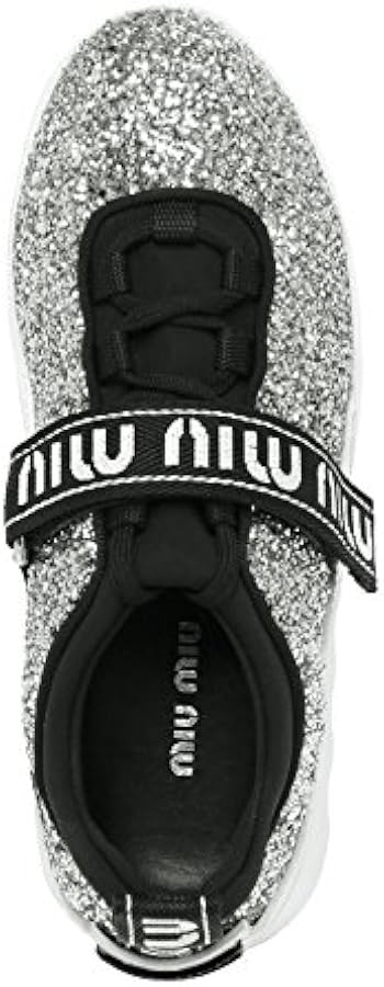 Amazon | (ミュウ ミュウ) MIU MIU スニーカー シルバー 37.5 5E613B