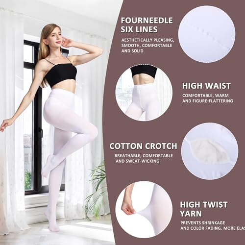 Women's 80 Den Soft Semi Opaque Tights, Women's Pantyhose High Twist Yarn Tights3