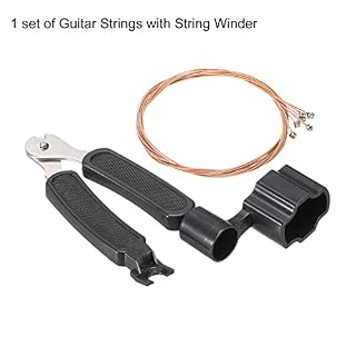 sourcing map Acoustique Guitare Cordes, 2.79ft Cuivre Léger Tension pour 6 Cordes Guitare avec Corde Winder-Chaude… – Image 3