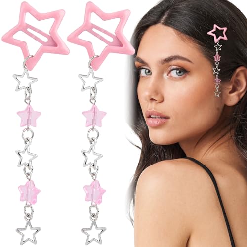 Pinzas de cabello Pndeyo 2 piezas rosa estilo A miniatura 1