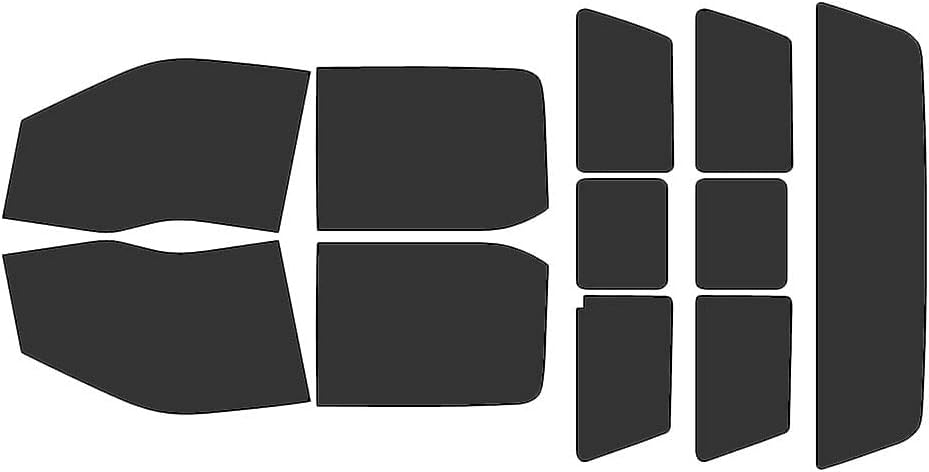 Rvinyl Window Tint Kit Compatible with Ford F-150 2015-2020 4 Door Super Crew - Black 20% - Single Ply No Bubble Film - Do it Yourself Vehicle Complete Precut Kit