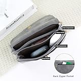 Energather Damen-Umhängetaschen, PU Leder Kleine Handtasche für Frauen und Mädchen, Mini Handtasche Damen Klein, Kleine Schultertasche mit Abnehmbarem Schultergurt für Reise, Arbeit(grau)
