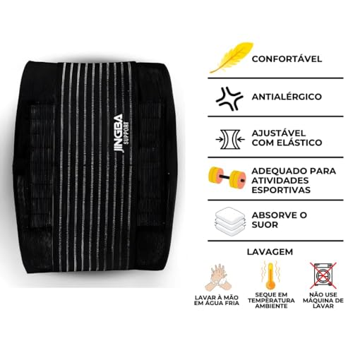 Cinta Para Coluna Lombar Postura Costas Carregar Peso Reforçada Compressão Alivia Dor Ortopedica (G)