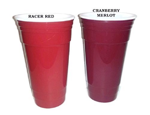 Party Cup Cranberry Merlot 32 Oz. - Doublewall Insulated - Dishwasher Safe - Sweat Proof - Reusable Beverage Cup