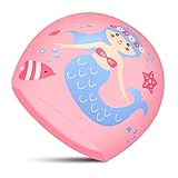 Material de silicona suave: nuestro gorro de natación para niños está hecho de silicona de calidad, suave y cómoda, que brinda una buena protección para el cabello y las orejas de su hijo; Solo necesita estirarlo, ponérselo y luego disfrutar, lo que traerá una feliz experiencia de natación para sus dulces