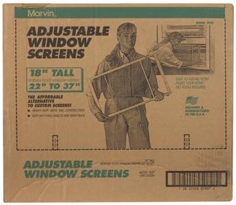 Thermwell Aws1837 Adjustable Window Screen 18" X 21" to 37" (Pack of 12)