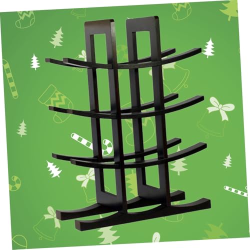 Soporte para botellas de vino de plástico negro miniatura 6