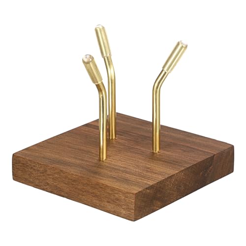 Hipiwe Gold Metal Arm Display Stand Ball Stand with Wooden Base, X-Large