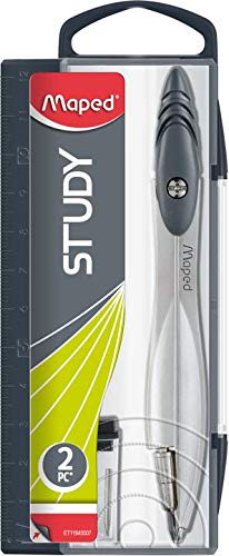 Compasso 2 Peças, Maped, Study, 119450, Cores Sortidas