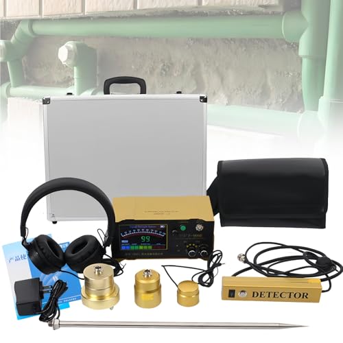 Kit de detector de fugas de agua, sensor de fugas subterráneo para piscina y uso doméstico, 4 modos de frecuencia, geófono para monitoreo de fugas de tuberías de agua