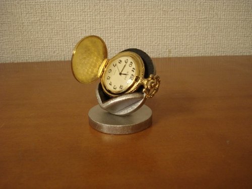Amazon.co.jp: ブラック横向き懐中時計蓋開きディスプレイスタンド