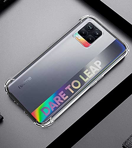 Image of Soft Flexible Silicone Back Cover Compatible with Realme 8, Transparent Case