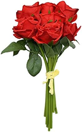 Miniatura 20 de Sunnyskar - Ramo de rosas artificiales para el hogar, boda, vacaciones, fiesta, decoración, accesorios de fotografía, florero, arreglo floral, B04-9