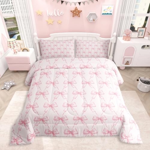 Feelyou Bow Comforter Set King Size Boys Girls