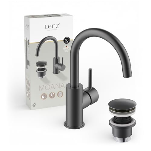 Robinet de lavabo Moana Lenz graphite avec bec pivotant 360 - 2