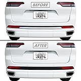 SlickMod Chrome Delete Blackout Vinyl Overlay for 2021-2023 Jeep Grand Cherokee L Diffuser Trim (Overland & Summit Models, Gloss Black)