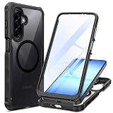 seacosmo Cover per Samsung Galaxy A16 / A17 / A26, Compatibile MagSafe, Custodia Samsung A17 Rugged 360° Antiurto, Vetro Temperato 9H Integrato per Schermo, Case Fronte e Retro, Nero
