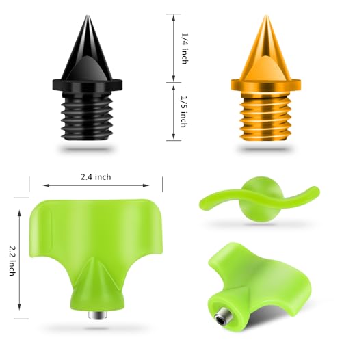 Image of 1 /4 Inch Track Spikes, 100 Pieces Steel Track Shoe Spikes Replacements and Spike Wrench for Sports Running Track Shoes
