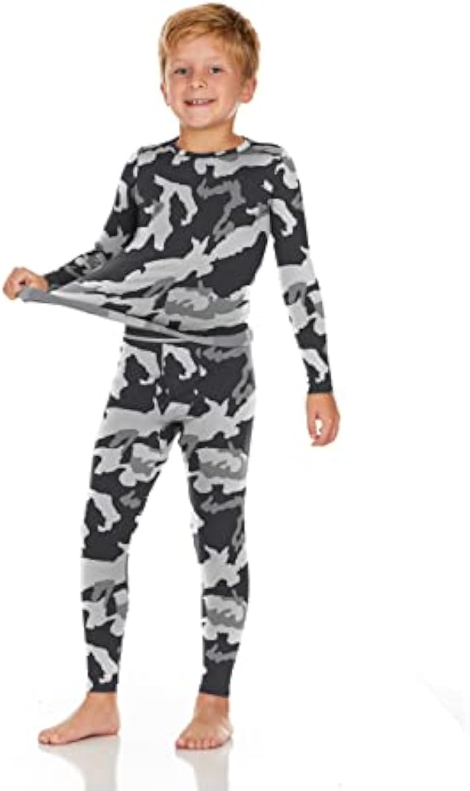 Thermajohn Boys Thermal Underwear Set for Kids Long Johns Underwear for Boys Thermal Top and Bottom Set for Winter