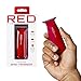Red by Kiss Hair Clipper, Mini Cordless Hair Trimmer, Long Lasting Hair Cutting Kit, USB-C Rechargeable Haircut Beard Trimming Clippers for Men Women Kids, Portable Grooming Kit (Red)