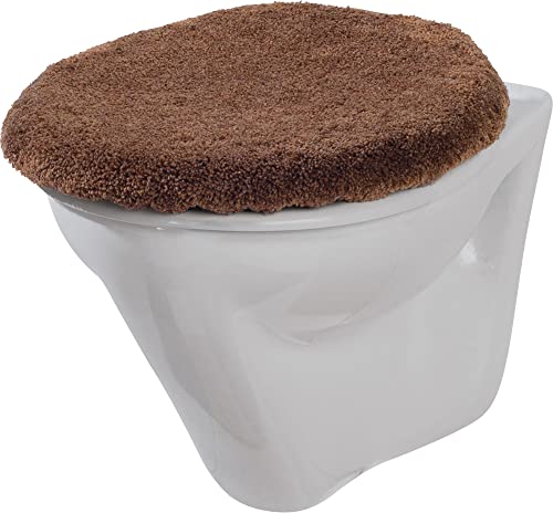 Erwin Müller WC-Deckelbezug Kreta braun Größe 47x50 cm - weich und flauschig, trocknergeeignet