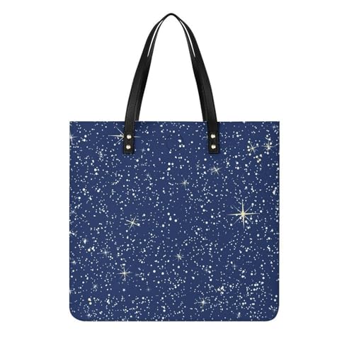 Sac shopping Nuit Étoilée pour femme : grand tote bag en toile de 39x39cm