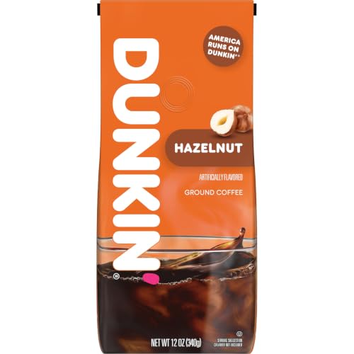Dunkin' Donuts® Ground Coffee, Hazelnut, 12 Oz Per Bag